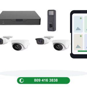 Seguridad para casa: 4 cámaras y control de acceso instalado en RD