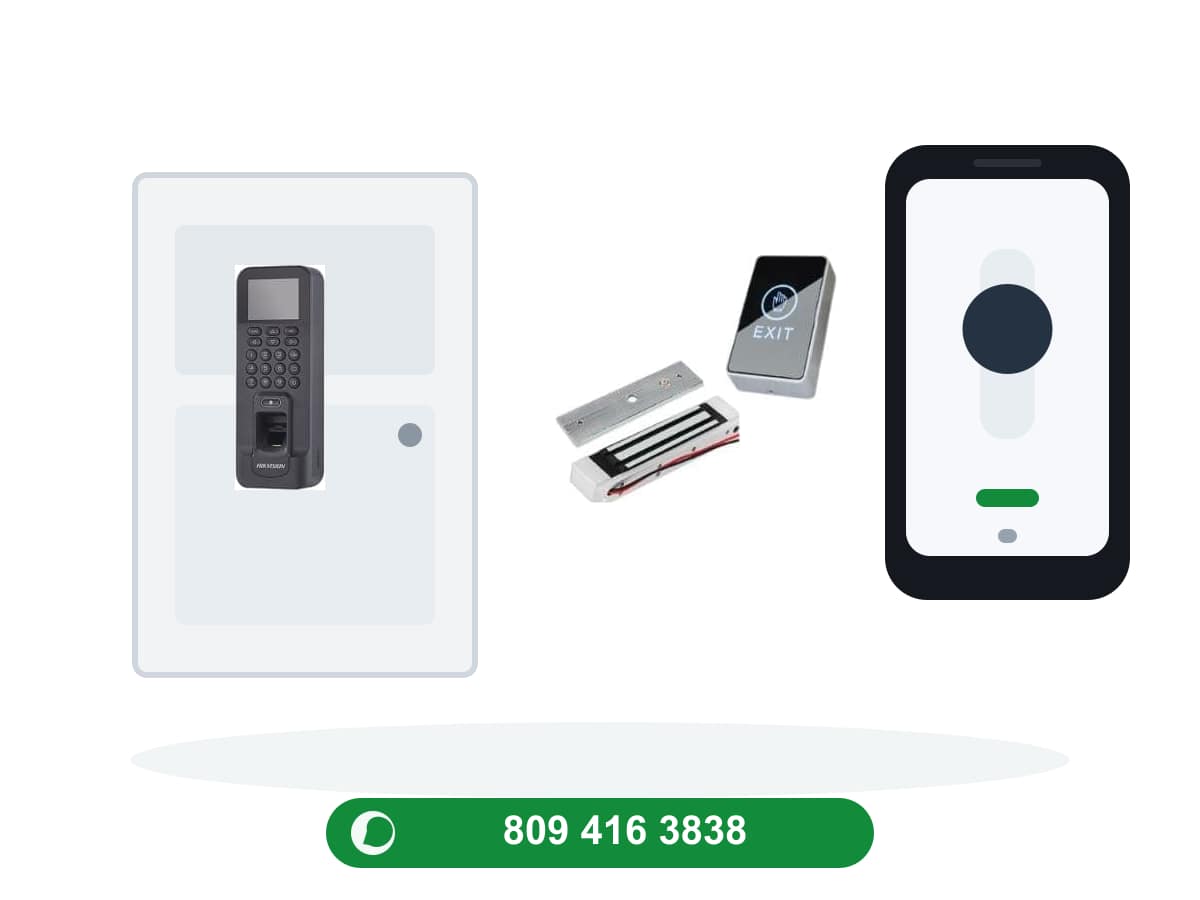 Control de acceso para 1 puerta con huella e instalación incluida