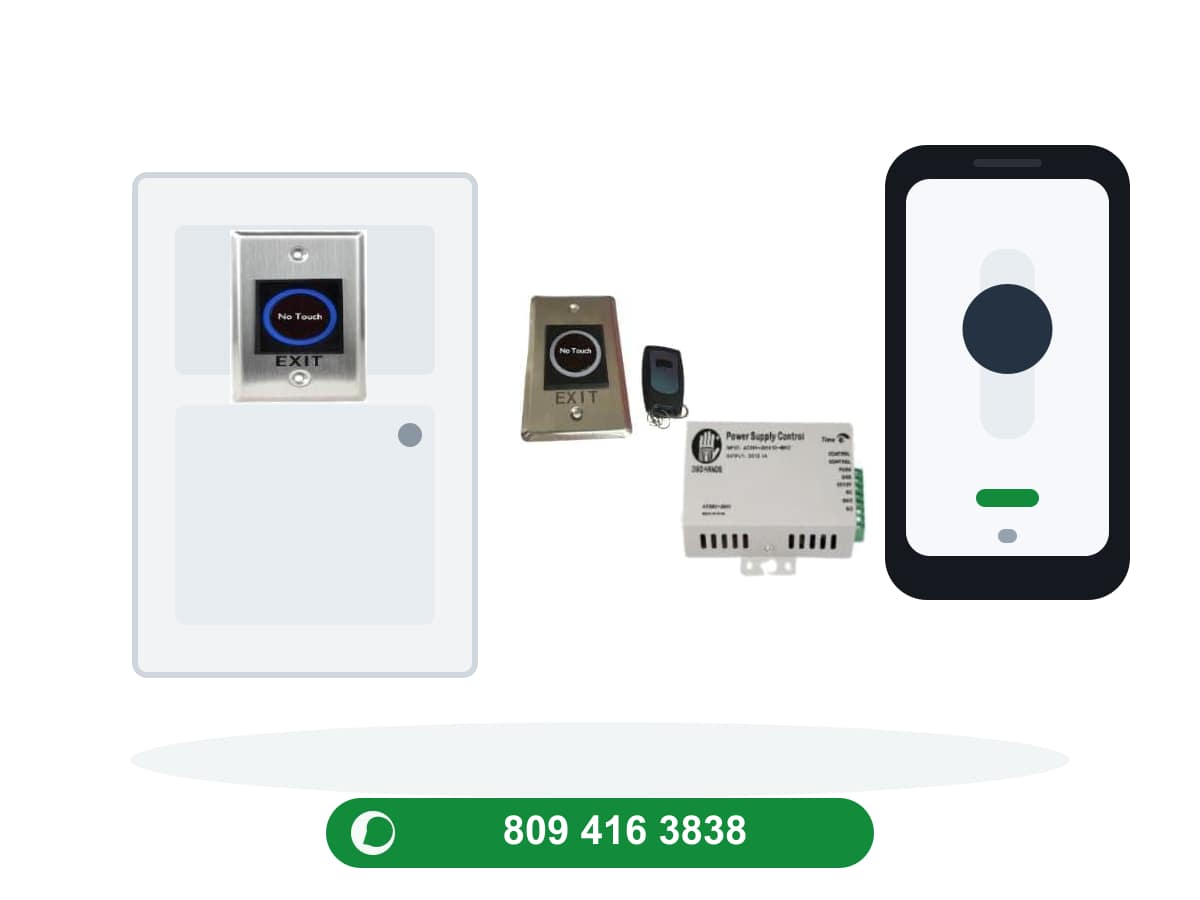 Control de acceso con respaldo eléctrico e instalación incluida