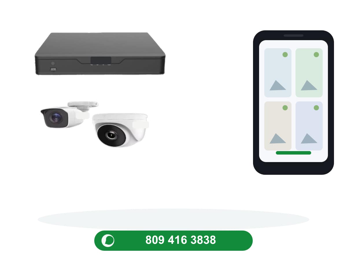 Kit de 2 cámaras de seguridad para entrada de casa con instalación incluida