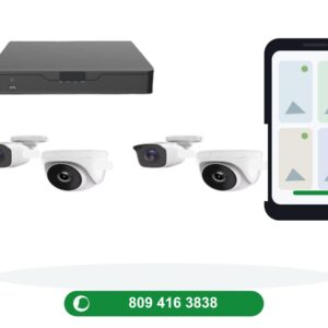 Kit de 4 cámaras de seguridad para casa o negocio con instalación incluida